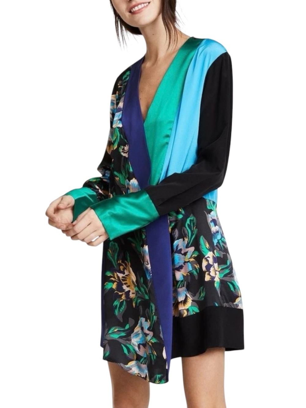 DVF Floral Silk Dress Mixed media Size Small